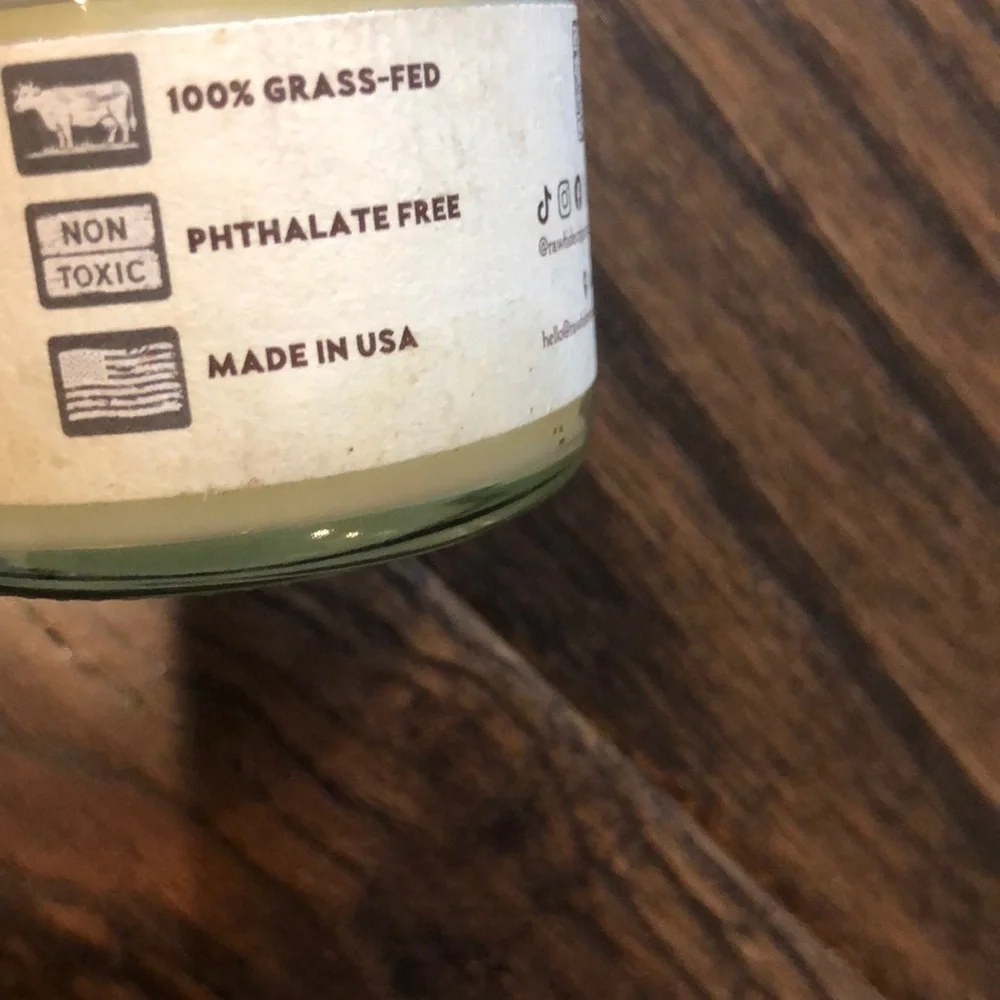 Rawhide organics whipped tallow balm in glass jar